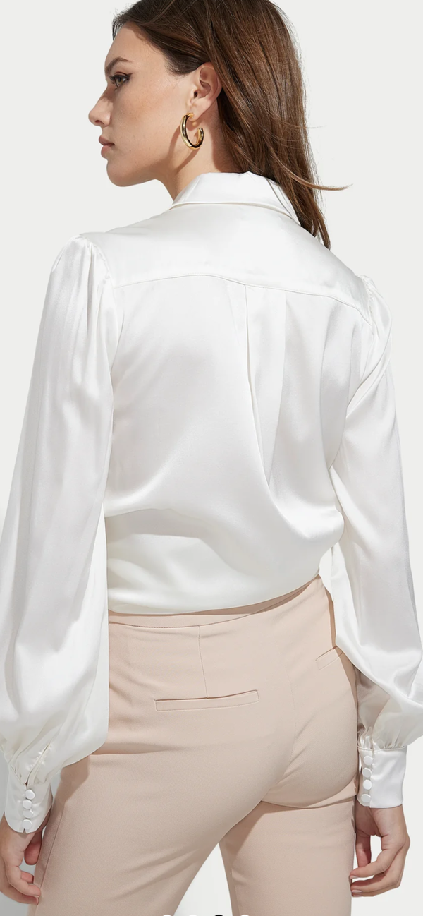 GENERATION LOVE-Emory Tie Front Blouse White