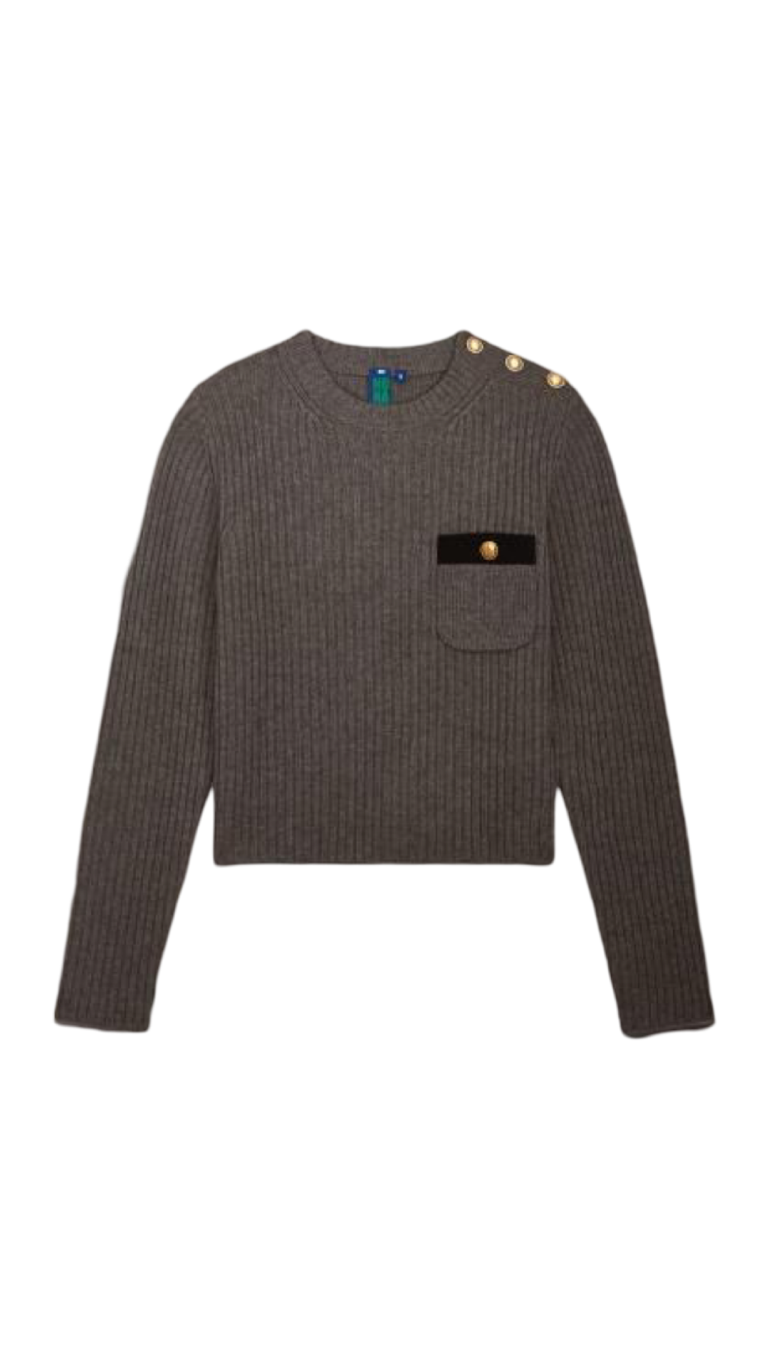 NO NAME ME- Prep Contrast Crewneck Mink/Caviar Trim