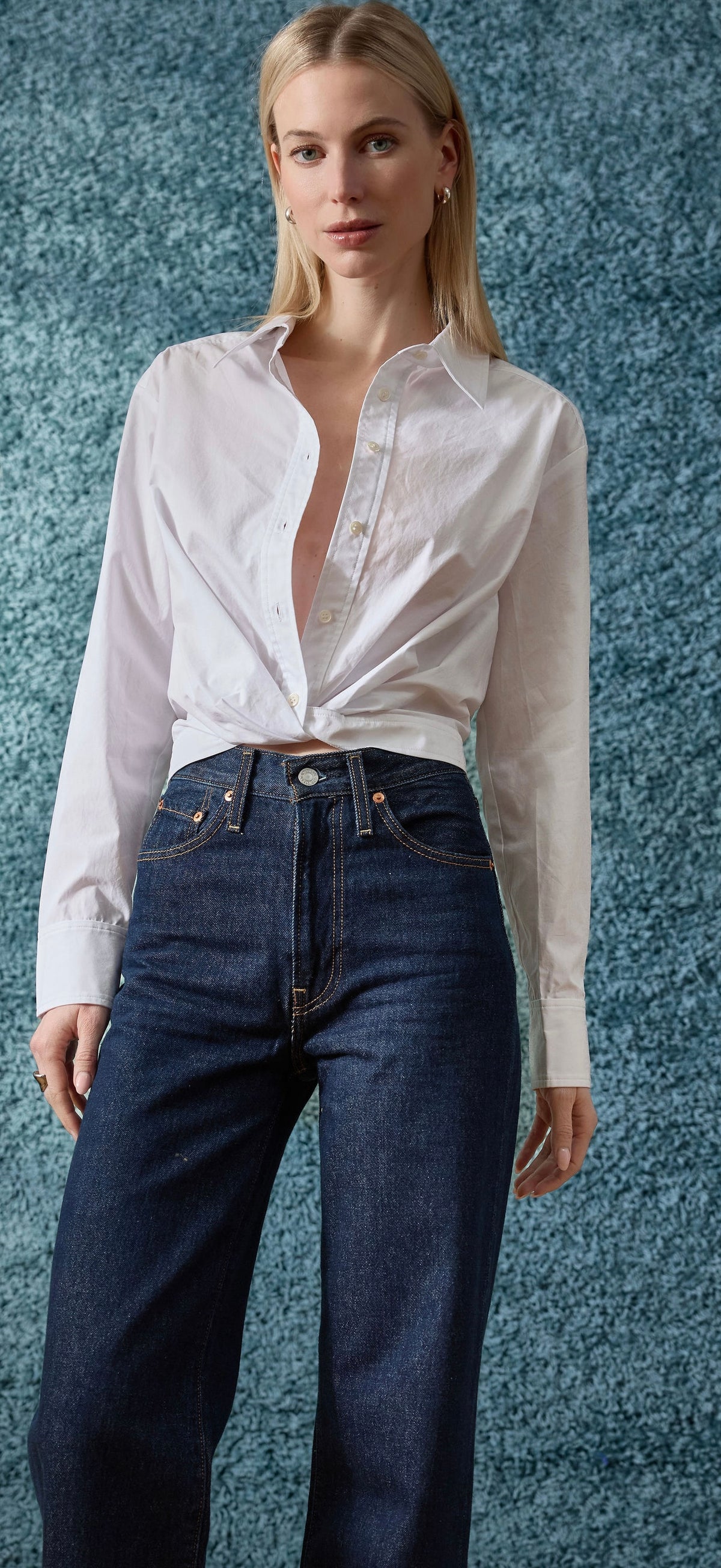 J SOCIETY-French Twist Shirt White