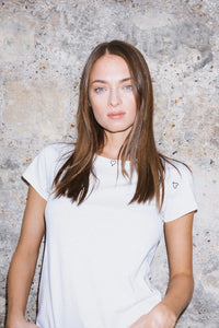 CATHERINE GEE- Embroidered Cotton T-Shirt White