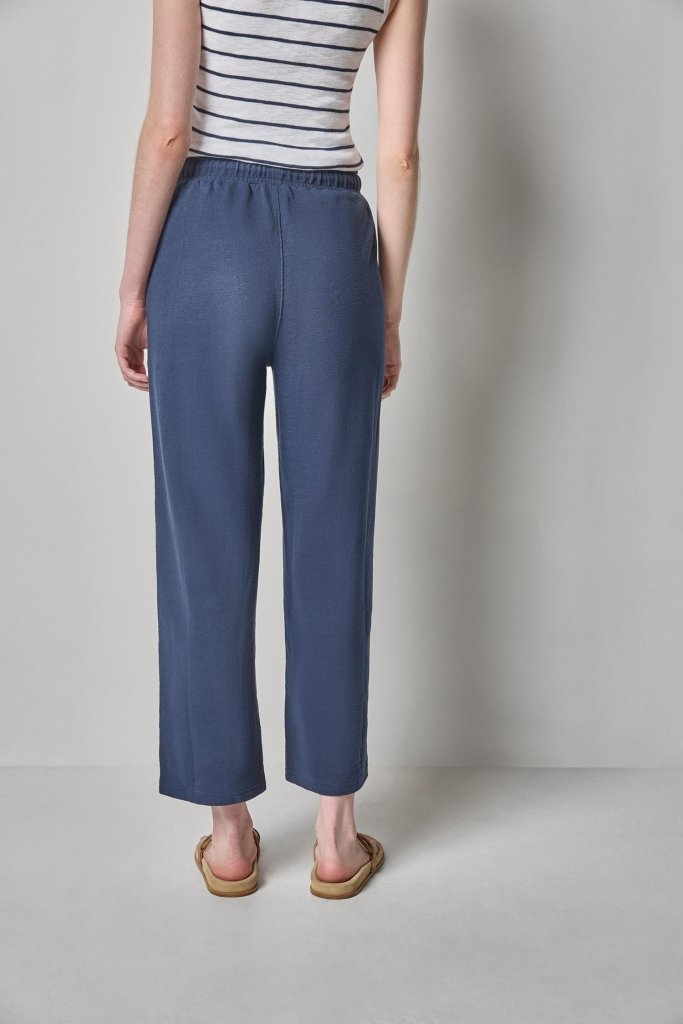 LILLA P-Textured Terry Pant Navy
