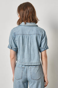 LILLA P-Denim Cuffed Shirt Blue Wash