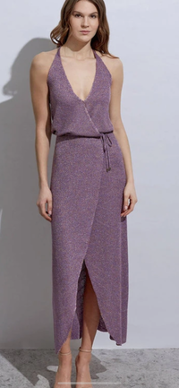 KNITSS-Tie Back Lavender Knit Dress