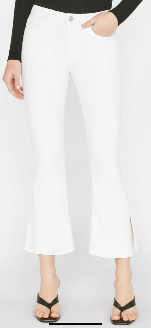 FRAME-Le Crop Flare Mini Slits Blanc – Splurge Women's Casual Clothing &  Accessories