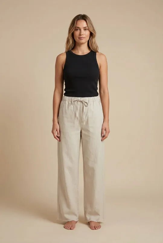 G1-Linen Cotton Vacation Pant Sand