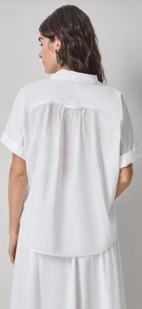 LILLA P- Elbow Sleeve Button Down White
