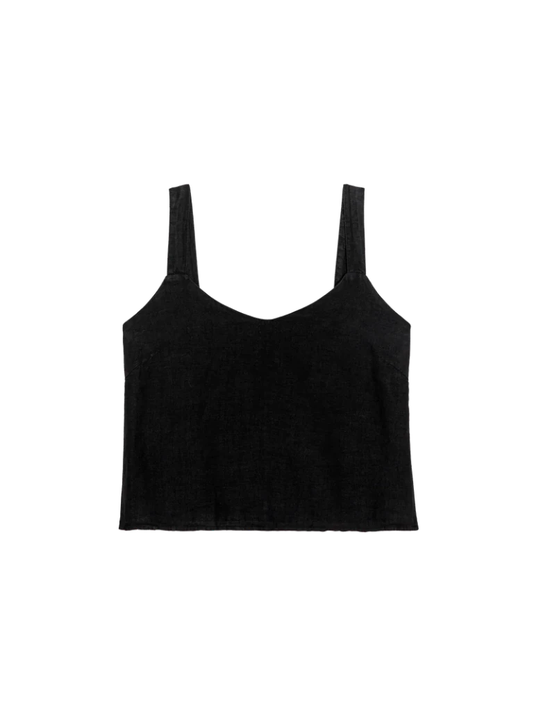 NATION-Annie V-Neck Top Jet Black