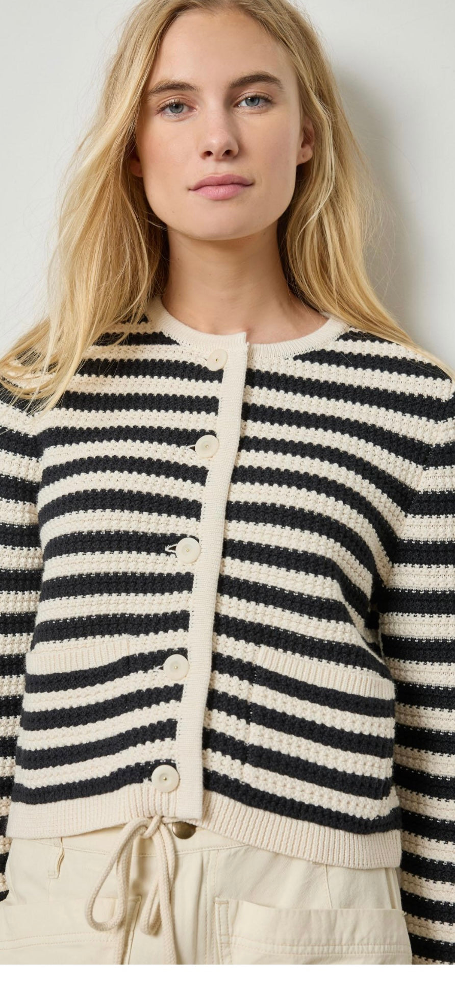 LILLA P-Jackie Cardigan Stripe