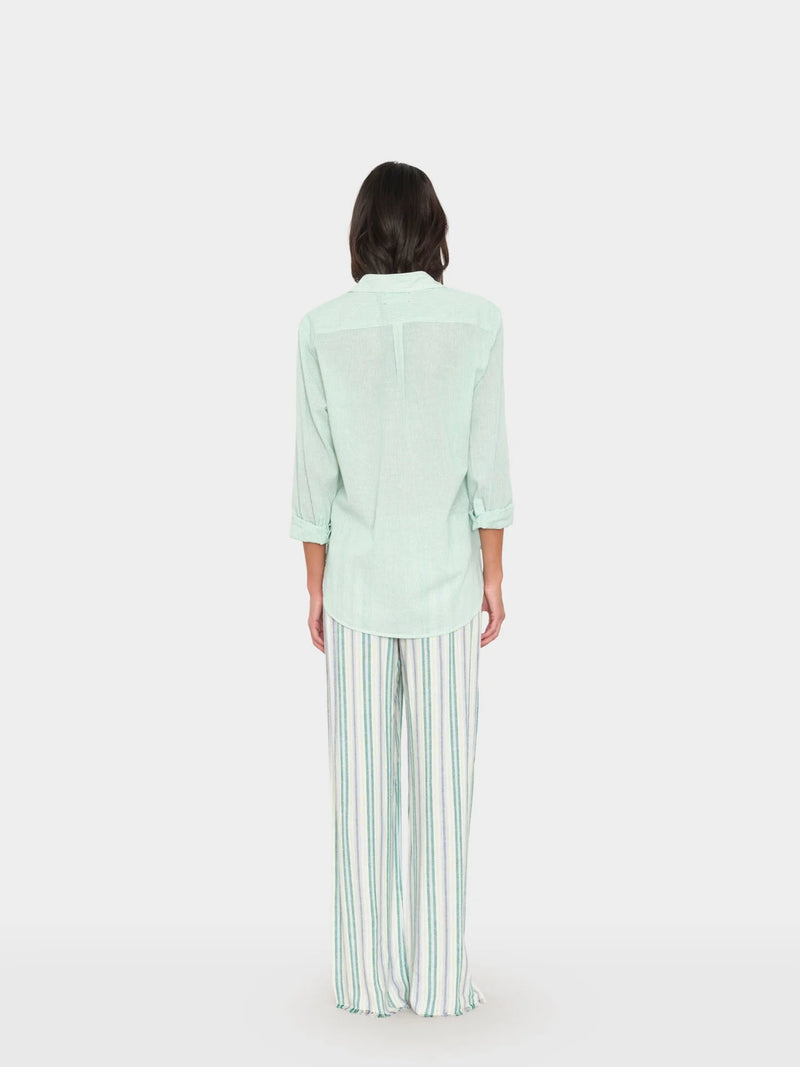 XIRENA-Joseph Pant Blue Moss Stripe