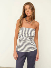 XIRENA-Nora Top Blue Slate Stripe