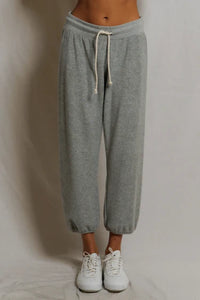 PERFECT WHITE TEE-Gogo Loop Terry Sweatpant Heather Gray