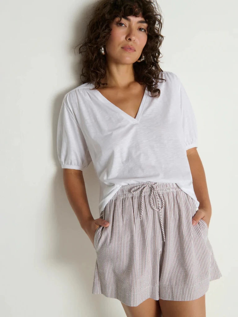 NATION-Joise Short Praline Stripe