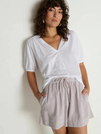 NATION-Joise Short Praline Stripe