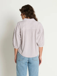 NATION-Jaynee Blouson Shirt Praline Stripe