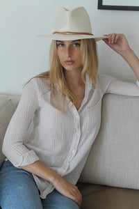 FELICITE-Boyfriend Shirt White