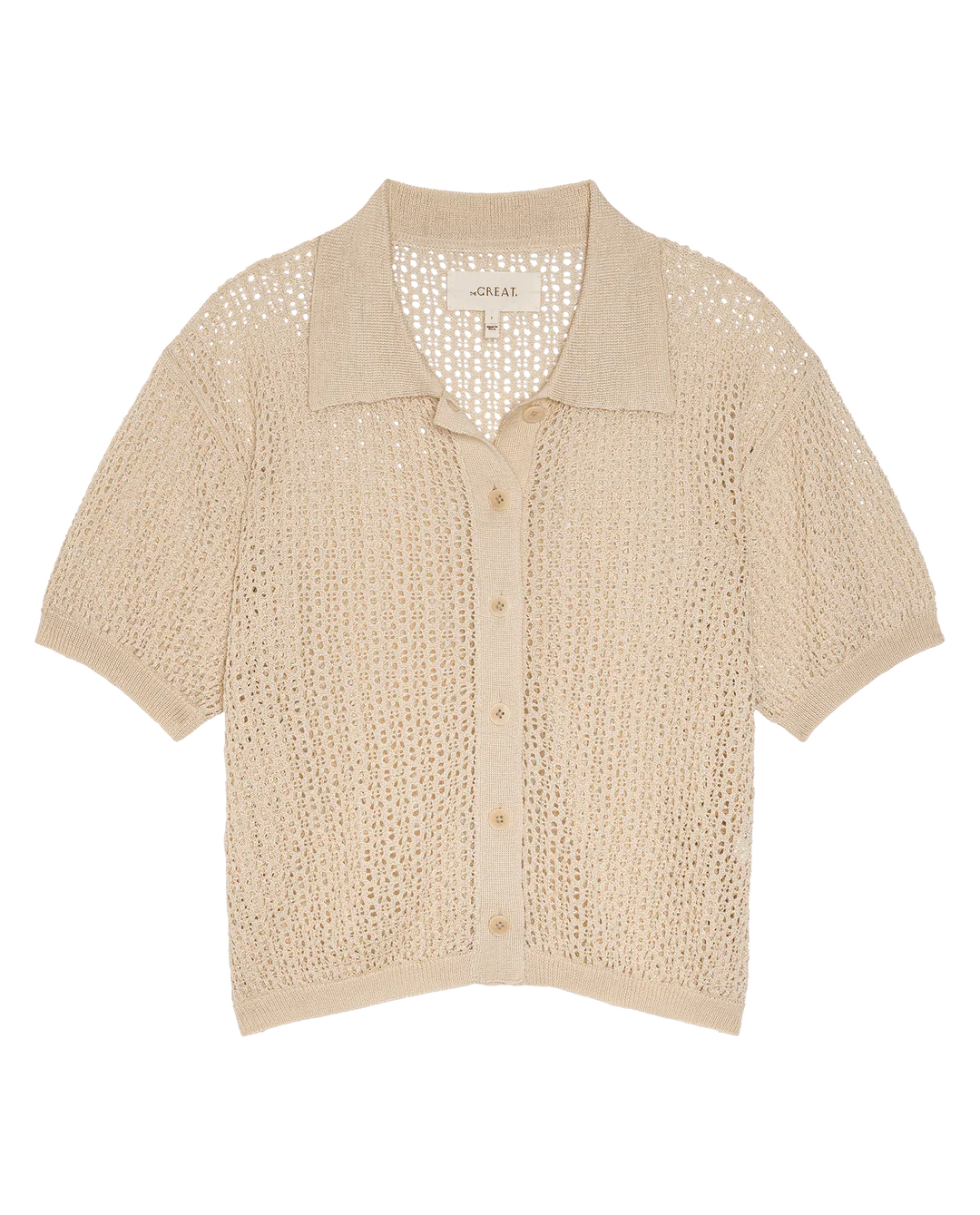 THE GREAT-The Crochet Polo Black
