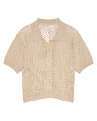 THE GREAT-The Crochet Polo Black