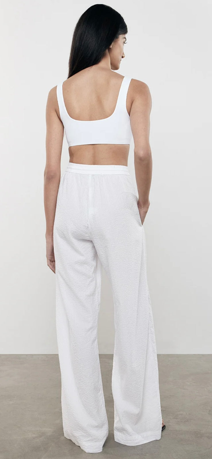 ENZA COSTA-Seersucker Resort Pant White