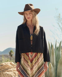 THE GREAT-The Rancher Jacket Washed Black