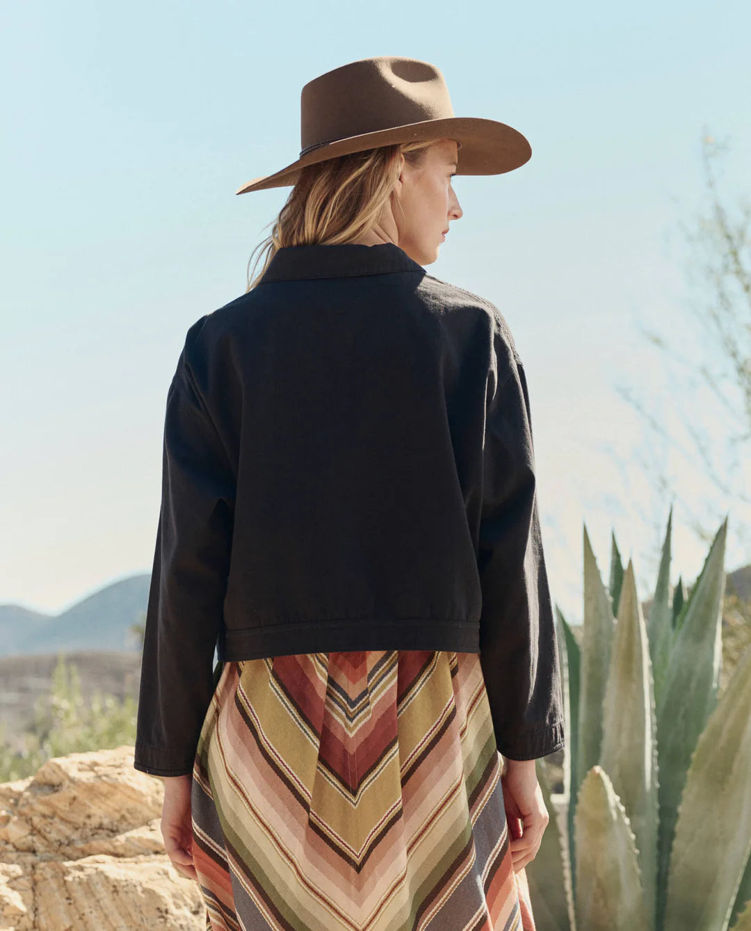 THE GREAT-The Rancher Jacket Washed Black