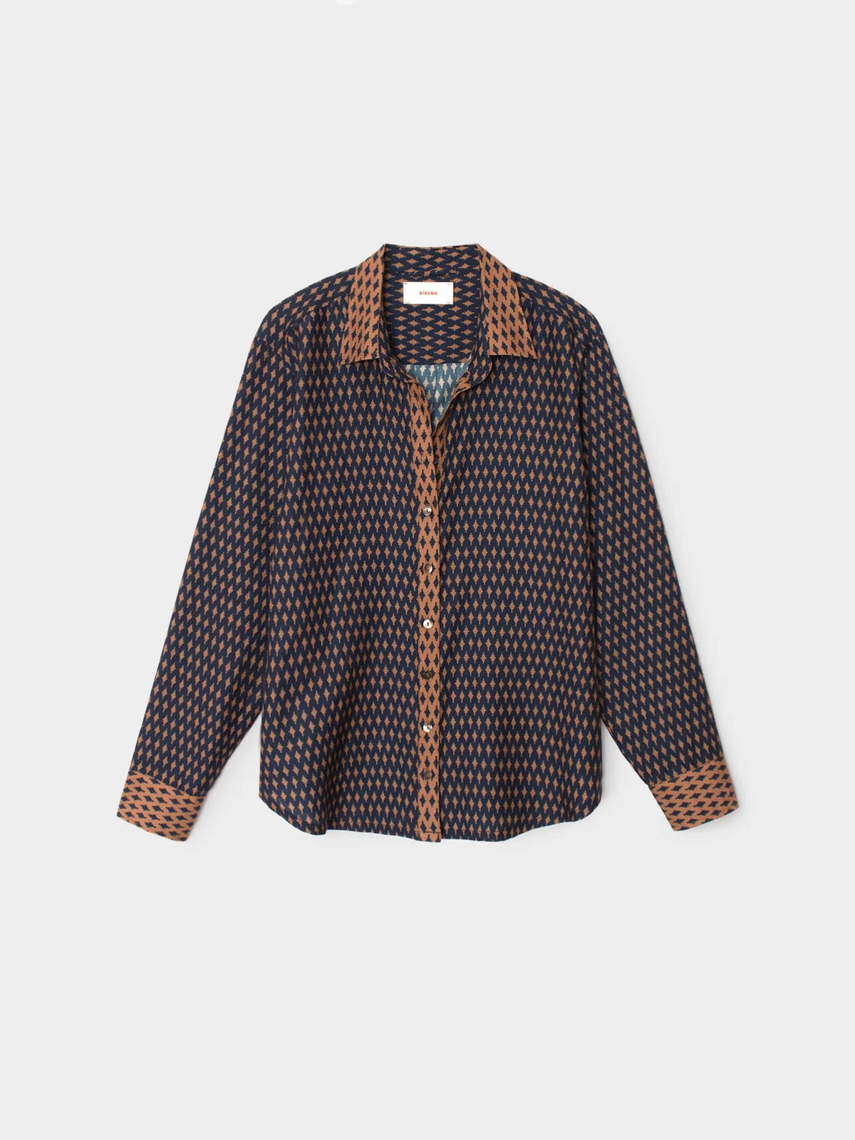XIRENA-Beau Shirt Navy Diamond