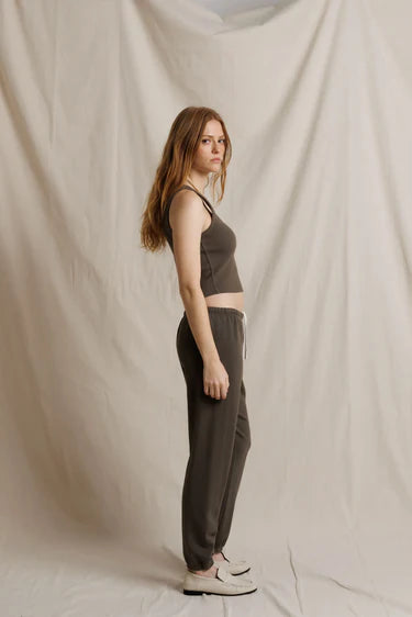 PERFECT WHITE TEE-Johnny French Terry Easy Sweatpant Dark Olive