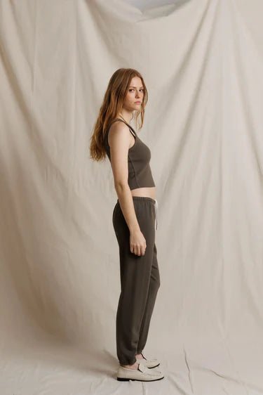 PERFECT WHITE TEE-Johnny French Terry Easy Sweatpant Dark Olive