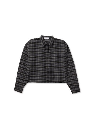 PERFECT WHITE TEE-Tate Button Shirt Black Plaid