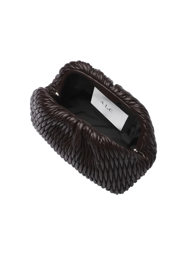 ALC-Enzo Woven Clutch Bag Chocolate Plum