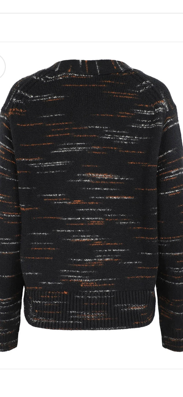 MARGARET O'LEARY-Bistro Cardigan Liquorice