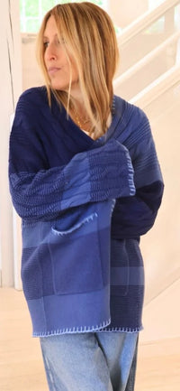 KERRI ROSENTHAL-Blankie Cardigan Aegean