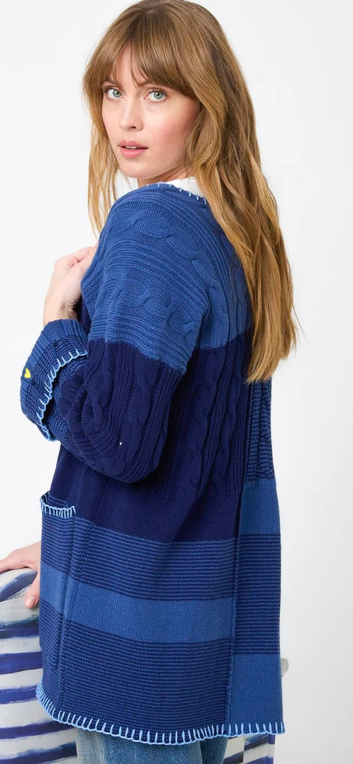 KERRI ROSENTHAL-Blankie Cardigan Aegean