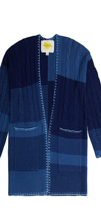 KERRI ROSENTHAL-Blankie Cardigan Aegean