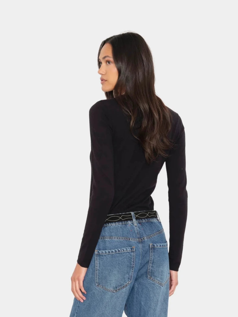 XIRENA-Crew Sweater Black