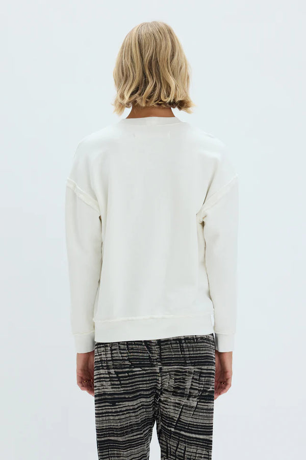 RAQUEL ALLEGRA-Hesperia Sweatshirt Dirty White