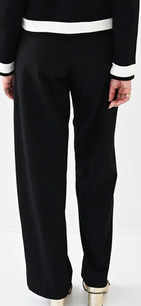 KERRI ROSENTHAL-Wide Leg Trouser Pant Black