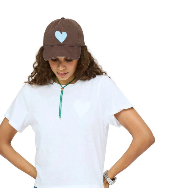 KERRI ROSENTHAL-KR Imperfect Heart Hat Cocoa Chambray