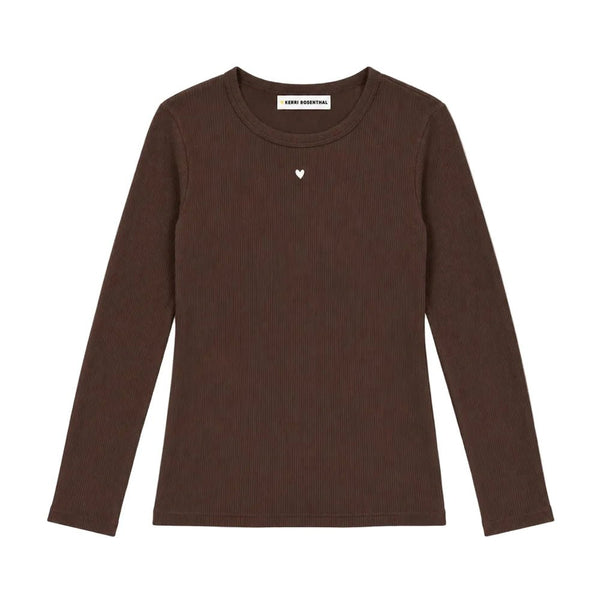 KERRI ROSENTHAL-KR Long Sleeve Tee Brown