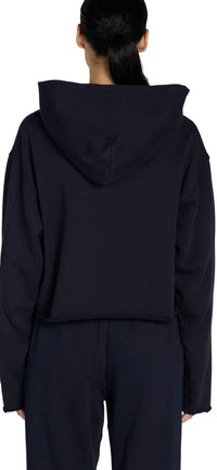 LES TIEN- Rosa Raw Zip Hoodie Navy