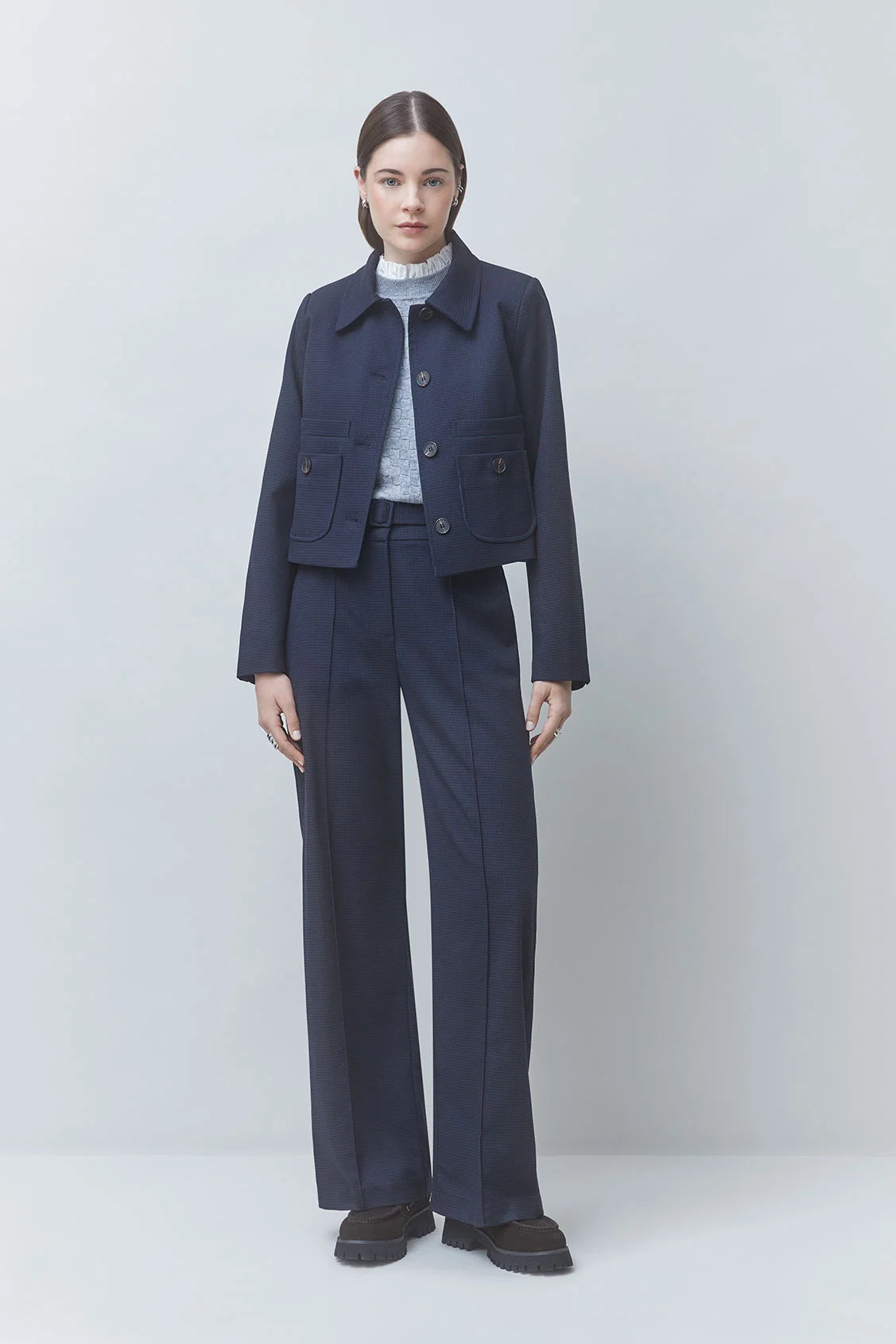 SUNCOO- Dexter Midnight Blue Short Jacket