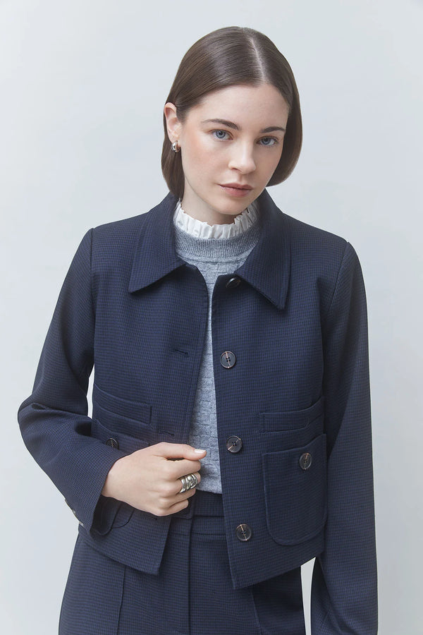 SUNCOO- Dexter Midnight Blue Short Jacket