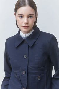 SUNCOO- Dexter Midnight Blue Short Jacket