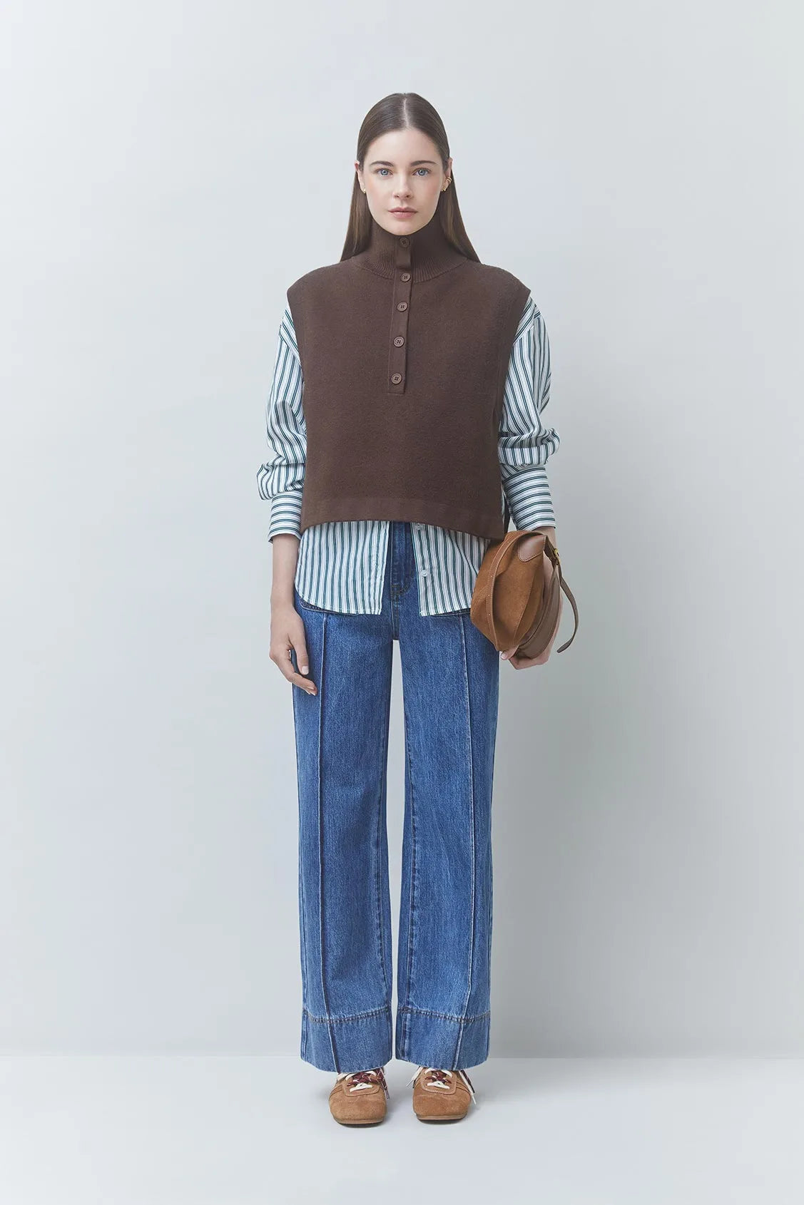 SUNCOO-Pacomi Short Button Up Sleeves Cafe