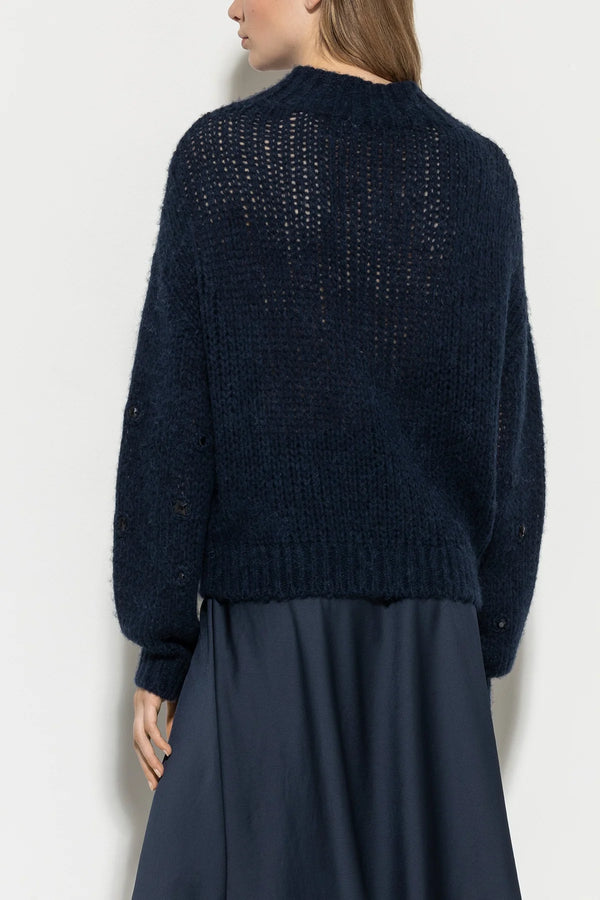 LUISA CERANO-Turtleneck Sweater Midnight Blue