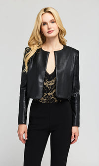 GENERATION LOVE-Lindy Vegan Leather Jacket Black