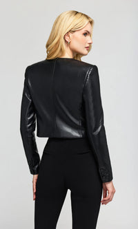 GENERATION LOVE-Lindy Vegan Leather Jacket Black