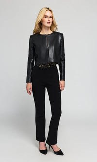 GENERATION LOVE-Lindy Vegan Leather Jacket Black