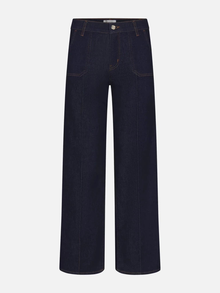 FRAME-Le Slim Palazzo Pintuck Pocket Rinse