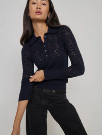 NATION-Chloe Lace Sweater Night Sky