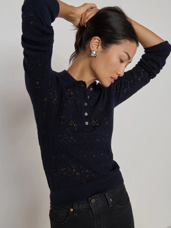 NATION-Chloe Lace Sweater Night Sky